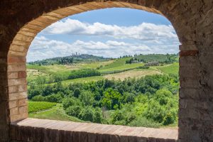 Wonderful panoramic 2 BDR apartment in restored farmhouse, San Gimignano, Tuscany