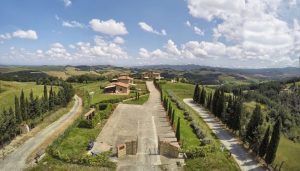 Stunning panoramic 2 BDR apartment with private garden and shared swimming pool, Volterra, Tuscany