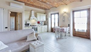 Stunning panoramic 2 BDR apartment with private garden and shared swimming pool, Volterra, Tuscany