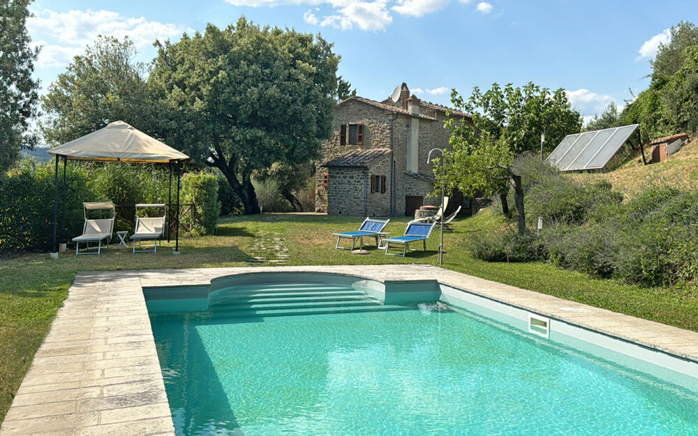 STUNNING  2 BDR STONE HOUSE, PANORAMIC POOL, CIVITELLA VAL DI CHIANA, AREZZO, TUSCANY