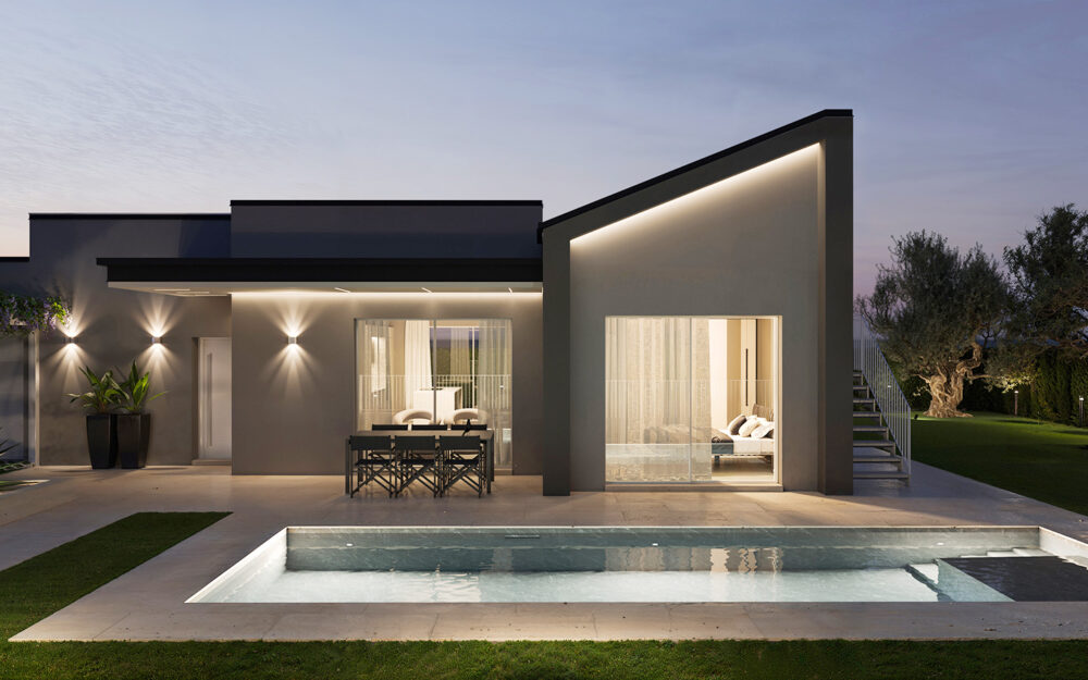MODERN, STYLISH 3 BDR VILLA, PRIVATE POOL & GARDEN, MONIGA DEL GARDA, BRESCIA, LAKE GARDA